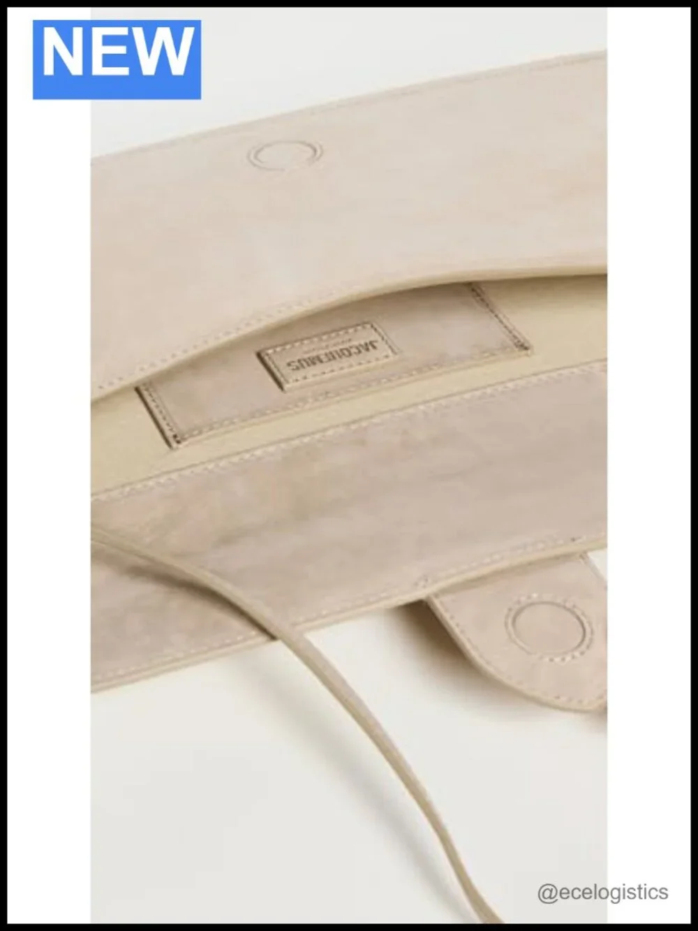 Jacquemus Le Bambino Long Bag Suede Hobo Shoulder Bag Gold Hardware